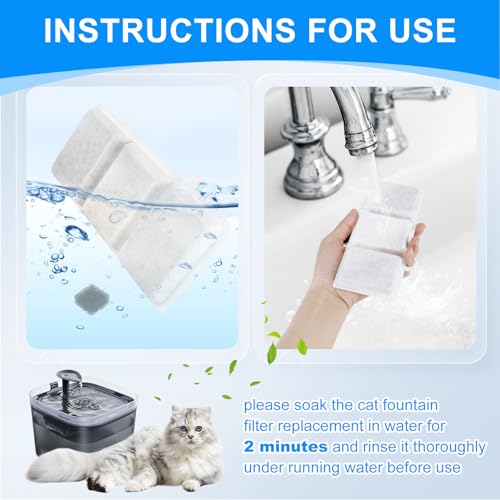 12PCS Cat Water Filter Compatible with Petory Automatic 74oz (12 Count)