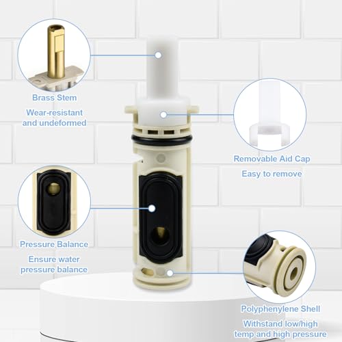 Replacement Cartridge Compatible with Moen 1222 Replacement Cartridge .Fit for Moen Tub Shower and One