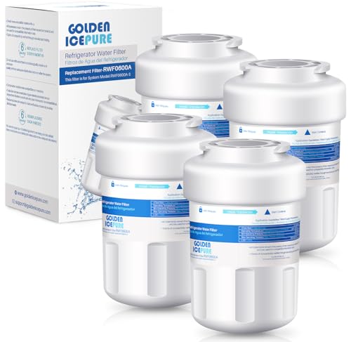 RWF0600A Refrigerator Water Filter Replacement for GE SmartWater MWFA (4 Count)