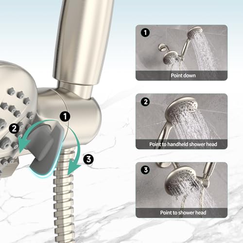 Dual 2 in 1 Shower System with Tub Spout (123.2 Ounce)
