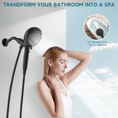 5" Filtered Handheld Shower Head with 10 Spray Modes