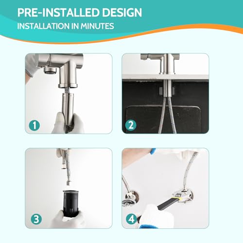 LED Kitchen Faucet with Pull Down Sprayer