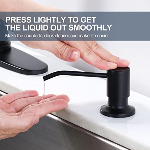 Black Kitchen Faucet with Soap Dispenser
