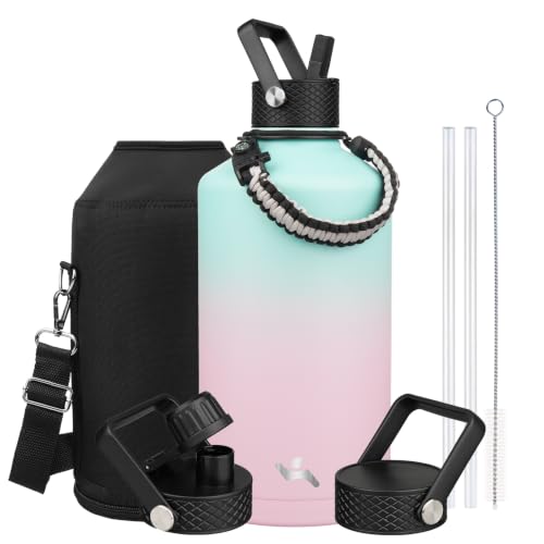 128 oz Insulated Stainless Steel Water Bottle Jug with Handle