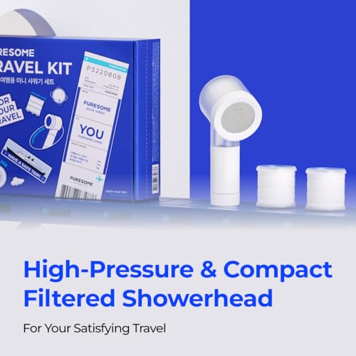 Puresome Travel Mini Shower Head Set with Pure Filter