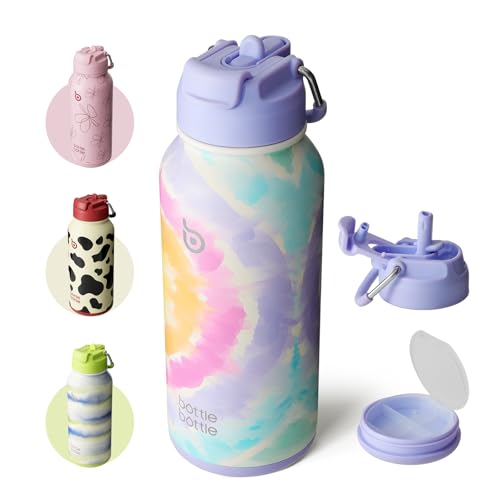 32oz Insulated Water Bottle with Pill Box