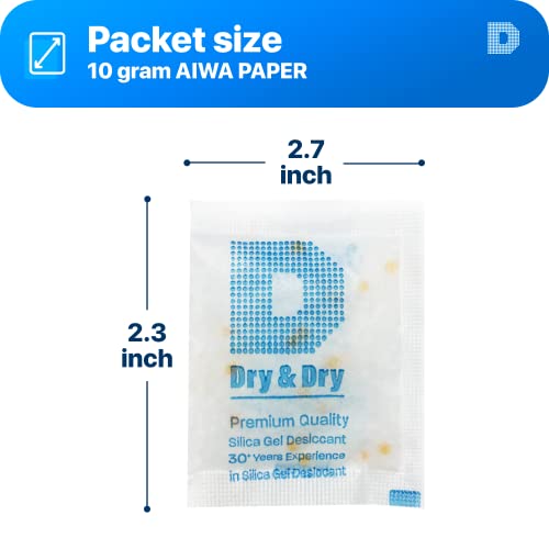 10 Gram [200 Packets] Orange Indicating Silica Gel Packets Desiccants Silica Packets