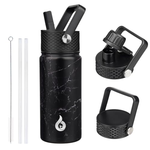 18oz Insulated Water Bottle with Straw Lid