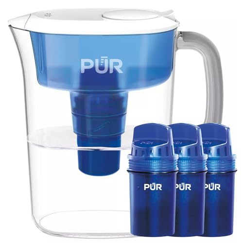 7 Cup Water Pitcher with 3 Filters (4 Count)