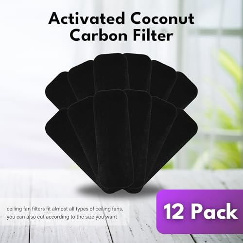 Filter Monster Coconut Carbon Ceiling Fan Filters (12 Count)