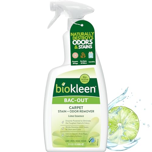 Bac Out Enzyme Cleaner Spray and Stain & Odor Remover for Pet Stains (32 Fl Oz)