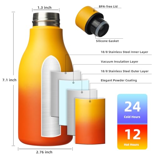 12oz Insulated Water Bottle