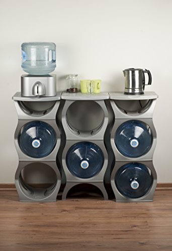 Stackable Water Bottle Storage Rack Best Water Jugs 5 Gallon Organizer. Jug Holder for Kitchen
