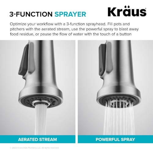 Britt Commercial Style Single Handle Pull Down Kitchen Faucet in Spot