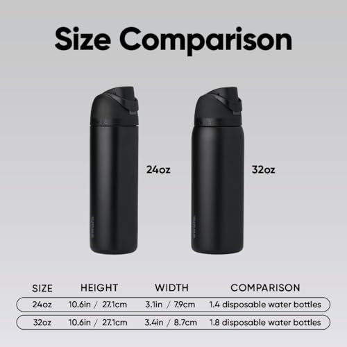 FreeSip Stainless Steel Water Bottle 40 oz Night Safari