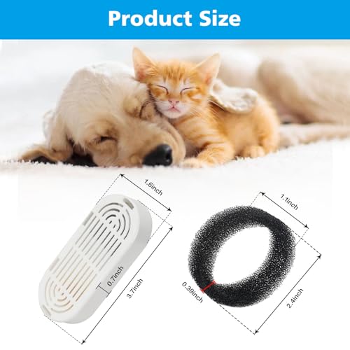 Cat Water Fountain Filter Replacement for Stainless Steel Pet Fountain (6 Count)