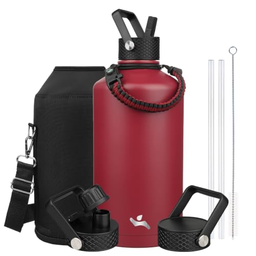 128 oz Insulated Stainless Steel Water Bottle Jug with Handle