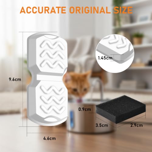 16Pcs Cat Water Fountain Filters Replacement (8 Count)