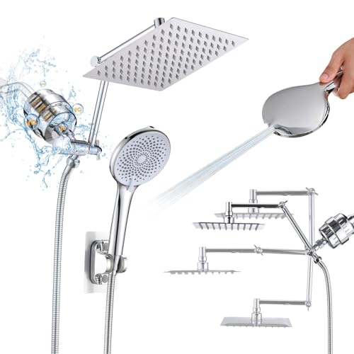 Filtered Shower Heads with Handheld Spray Combo