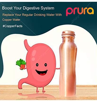 Matt Finish Copper Water Bottle Joint Less Leak Proof Ayurvedic Drinkware Copper Vessel for Sports, Gym, Outdoors, Yoga