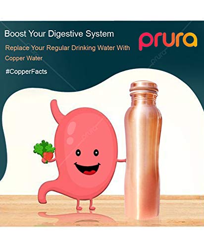 Matt Finish Copper Water Bottle Joint Less Leak Proof Ayurvedic Drinkware Copper Vessel for Sports