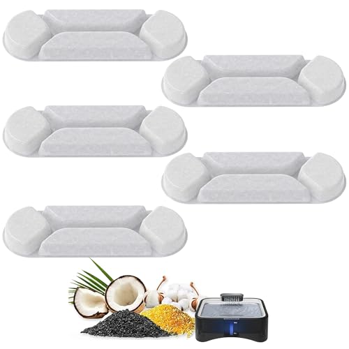 5 Pcs Replacement Filters for 8.5L Elevated Dog Water Fountain