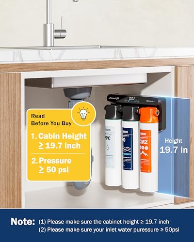 M800 Non Electric Tankless Reverse Osmosis Water Filter