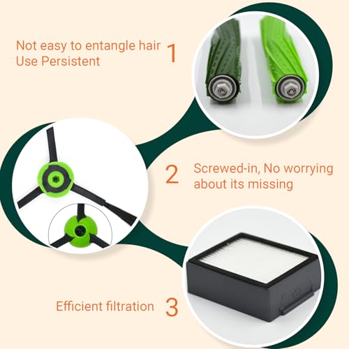 Replacement Parts Compatible with iRobot Roomba J7 J7+ J5 J5+ J6 J6+ J8 J8+ J9 J9+ i e j Series Vacuum Cleaner Accessories Kit