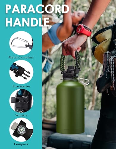 Stainless Steel Water Bottles 64oz (64 Count)