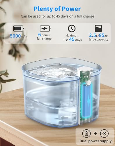 Cat Water Fountain Battery Operated Pet Fountain