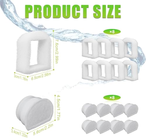 Pet Fountain Filters Compatible with Drinkwell Stainless Steel 360 (32 Count)