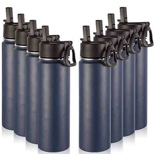 Insulated Water Bottles with Straw Bulk 8 Pack (8 Count)