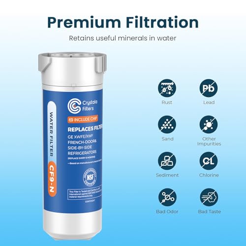 XWFE (Built-in CHIP) Refrigerator Water Filter 4-Pack (4 Count)