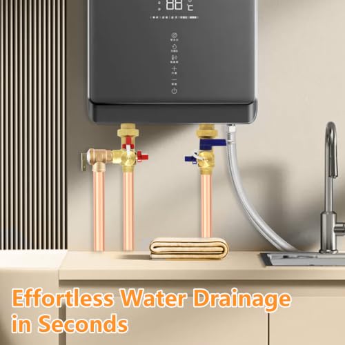 1PC HeSun 3 4" Copper IPS Isolator Tankless Water Heater Service Valve Kit