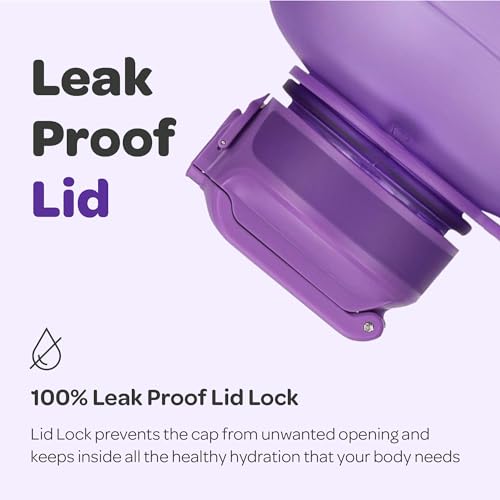 Motivational Water Bottle with Time Marker and Straw Lid 78 oz
