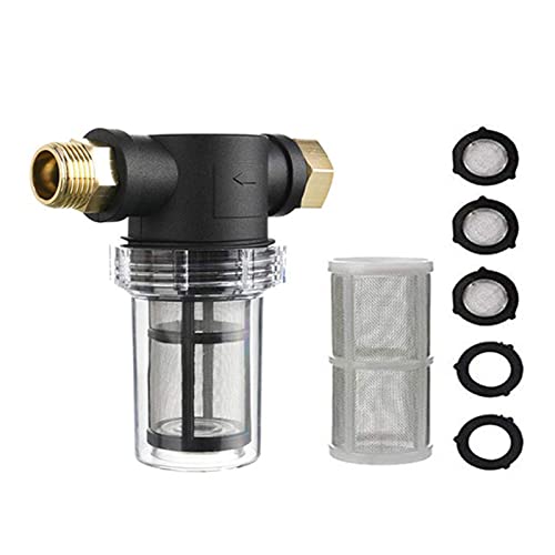 Inline Sediment for High Pressure Washer Garden Hose Inlet Attachment Compatible with RV Camping Car Wash