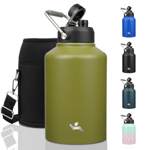 128 oz Insulated Stainless Steel Water Bottle Jug with Handle