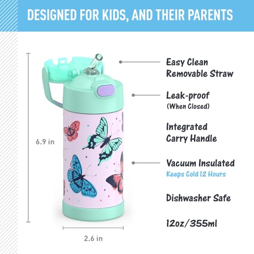 FUNTAINER Water Bottle with Straw