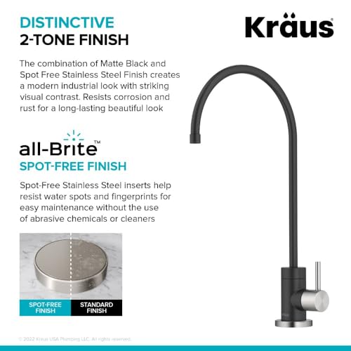 Purita™ Single Handle Drinking Water Filter Faucet for Reverse Osmosis or Water Filtration System in Spot