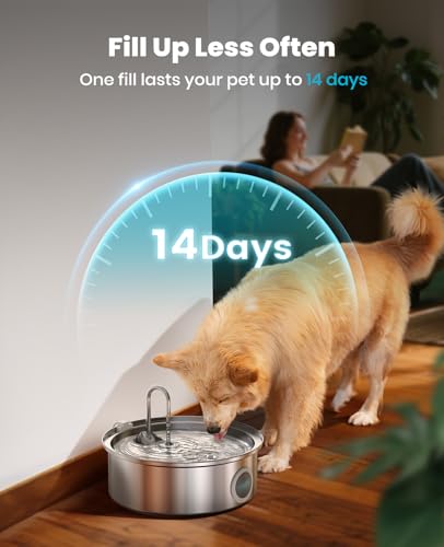7L 230oz Dog Water Fountain for Multi
