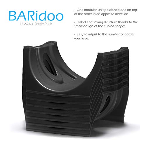 Stackable Water Bottle Storage Rack Best Water Jugs 5 Gallon Organizer. Jug Holder for Kitchen