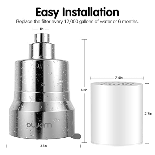 Filtered Showerhead with Shower Filter Cartridge for Remove Chlorine