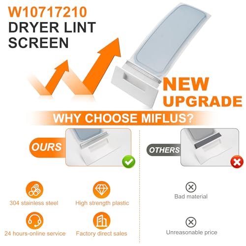 W10717210 W11607443 w11778253 Dryer Lint Screen Filter Replacement Compatible for Whirlpool