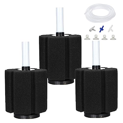 Bio Sponge Filter for Betta Fry Aquarium Fish Tank Up to 60 Gallon Each (3 Count)