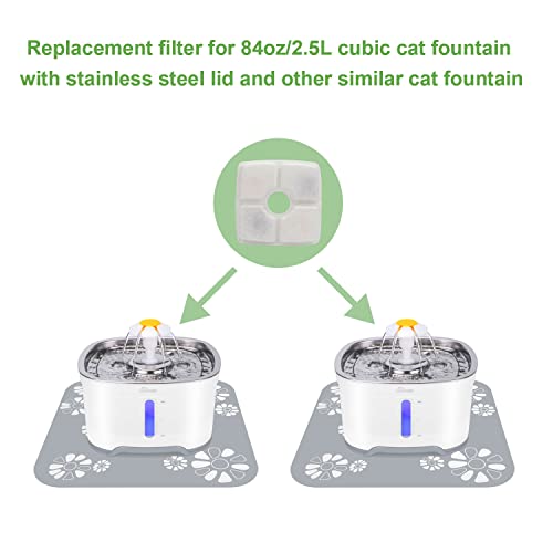 Cubic Cat Water Fountain Filter 8 Filters + 4 Sponges