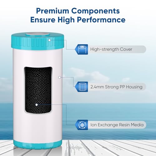 5 Micron 4.5"x 10" Whole House Water Filter Cartridge Combo Kit with Activated Carbon Block