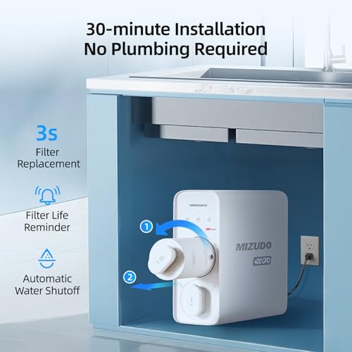 800GPD Tankless Reverse Osmosis Water Filter (331.2 Ounce)