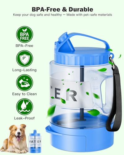 Large Dog Water Bottle Portable Bowl