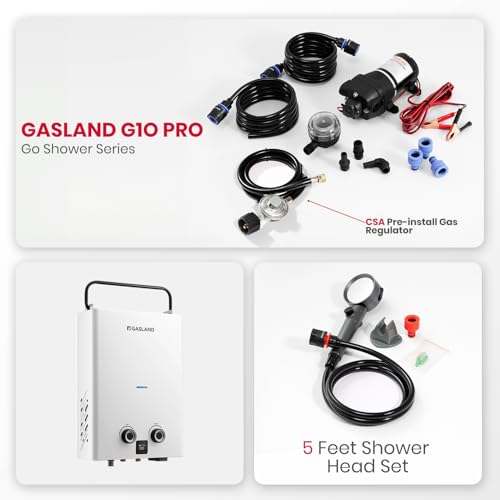 Goshower 2.64GPM Outdoor Propane Tankless Water Heater 10L