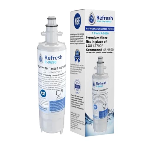 Refresh Refrigerator Water Filter Replacement for LG LT700P (3 Count)